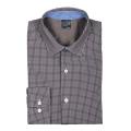 Men's Long Sleeve Stretch Check - Charcoal