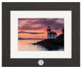 "Orange Sunset at Lime Kiln Lighthouse" Framed Art Print